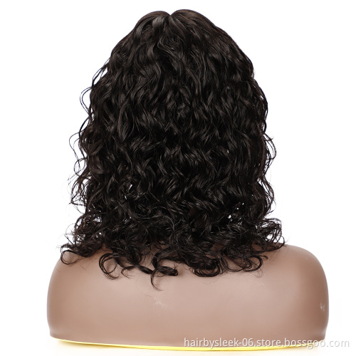 Rebecca Natural Wave Bob Wigs With Bangs Water Wave Human Hair Wig For Women Remy Brazilian Scalp Part Lace Wig Human Hair